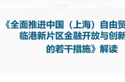 臨港新片區(qū)50條金融創(chuàng)新舉措發(fā)布！