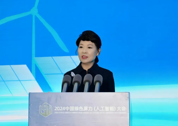 　自治區(qū)黨委副書記、自治區(qū)主席王莉霞致辭。記者 韓卿立 攝
